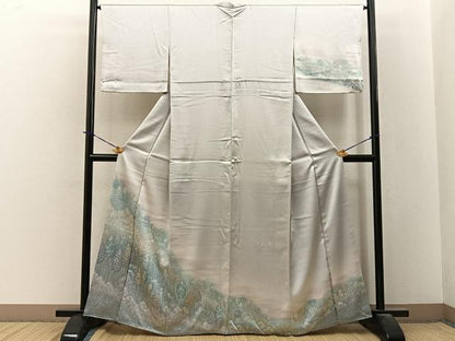 平和屋着物■訪問着　樹林文　暈し染め　正絹　逸品　BAAY3876hj