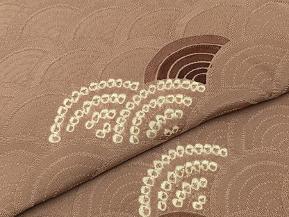 平和屋着物●訪問着　絞り　地紋起こし　青海波　正絹　逸品　BAAY3882hj