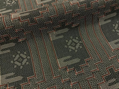 平和屋着物■本場村山大島紬　エ霞吉祥文　正絹　逸品　BAAY3889hj