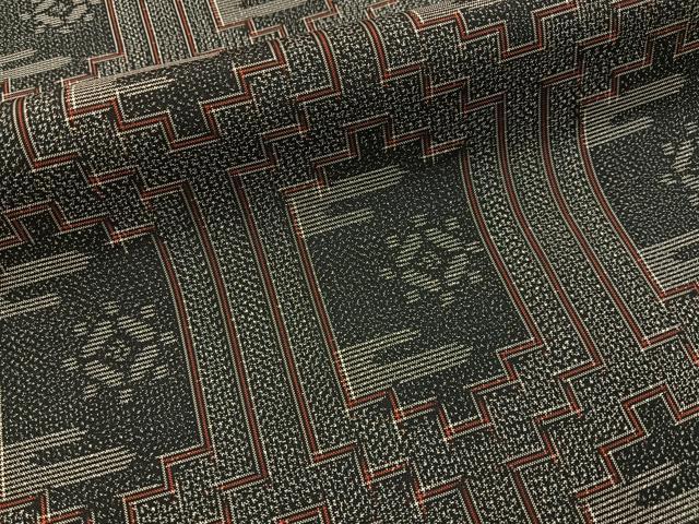 平和屋着物■本場村山大島紬　エ霞吉祥文　正絹　逸品　BAAY3889hj