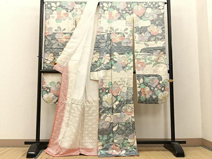 平和屋着物■豪華振袖　エ霞花文　金銀彩　正絹　逸品　BAAY3891hj