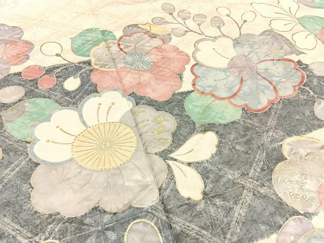 平和屋着物■豪華振袖　エ霞花文　金銀彩　正絹　逸品　BAAY3891hj