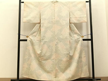 平和屋着物■本塩沢　切嵌吉祥文　正絹　逸品　BAAY3892hj