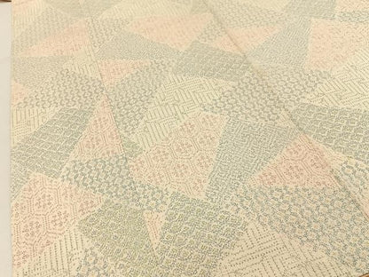 平和屋着物■本塩沢　切嵌吉祥文　正絹　逸品　BAAY3892hj