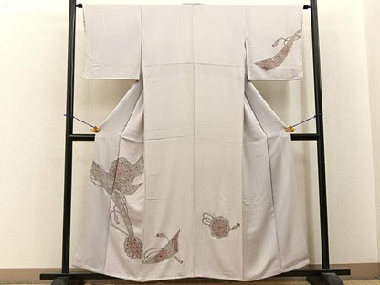 平和屋着物■中国三大刺繍　スワトウ相良刺繍　訪問着　総刺繍　正倉院花文　金彩　正絹　逸品　BAAY3893hj
