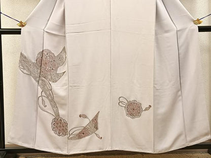 平和屋着物■中国三大刺繍　スワトウ相良刺繍　訪問着　総刺繍　正倉院花文　金彩　正絹　逸品　BAAY3893hj