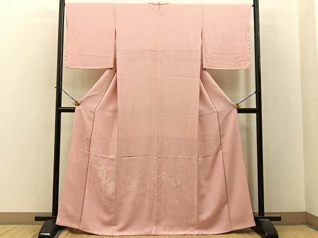 平和屋着物●無地絵羽訪問着　祇園祭　珊瑚色　正絹　逸品　未使用　BAAY3896hj