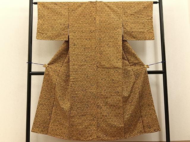 平和屋着物■上質な紬　吉祥文　正絹　逸品　未使用　BAAY3905hj