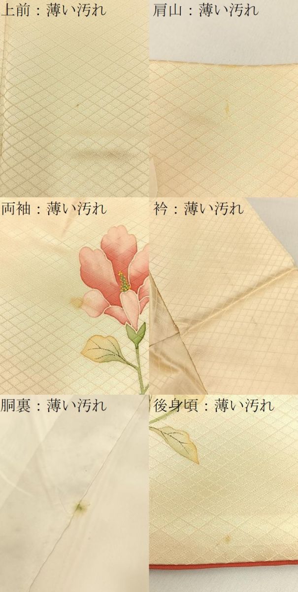 平和屋着物■訪問着　手描き　草花文　正絹　逸品　BAAY3908hj
