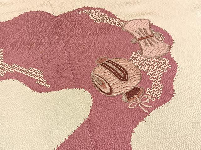 平和屋着物■訪問着　刺繍　宝尽くし　正絹　逸品　BAAY3909hj