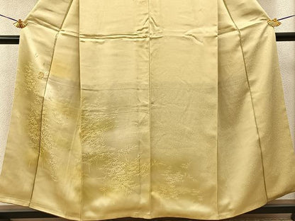 平和屋着物■訪問着　笹竹地紋　暈し染め　正絹　逸品　BAAY3917hj