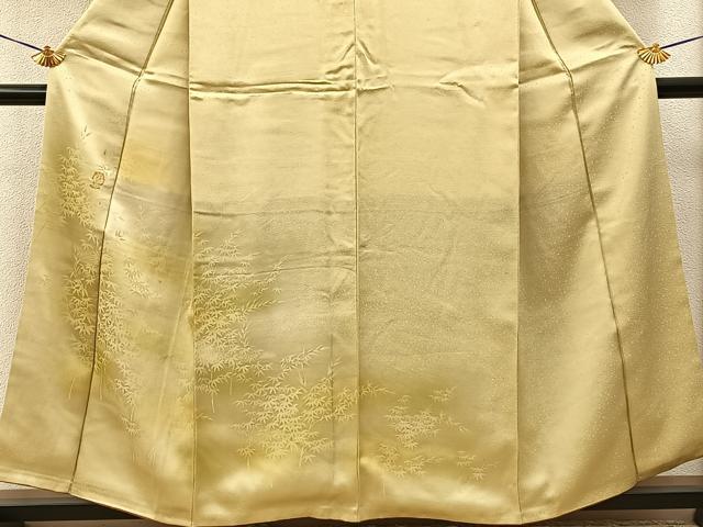 平和屋着物■訪問着　笹竹地紋　暈し染め　正絹　逸品　BAAY3917hj