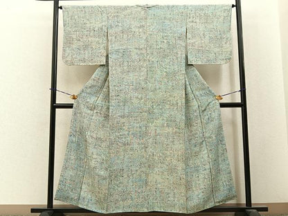 平和屋着物■上質な小紋　花尽くし　正絹　逸品　BAAY3921hj