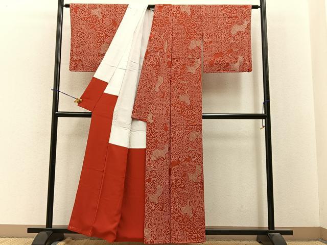 平和屋着物■上質な小紋　総絞り　有職花文　正絹　逸品　未使用　BAAY3928hj