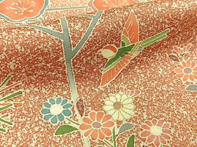 平和屋着物■訪問着　花鳥文　暈し染め　金彩　正絹　逸品　BAAY3929hj
