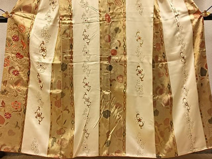 平和屋着物■訪問着　駒刺繍　更紗花唐草文　金彩　正絹　逸品　BAAY3953hj