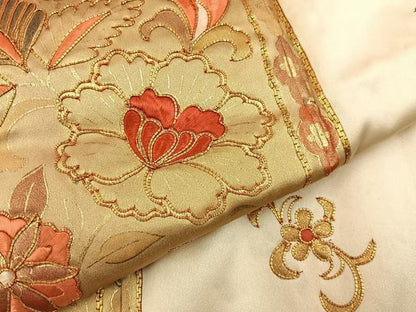 平和屋着物■訪問着　駒刺繍　更紗花唐草文　金彩　正絹　逸品　BAAY3953hj