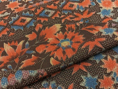 平和屋着物■上質な紬　花唐草文　正絹　逸品　BAAY3955hj