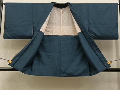 平和屋着物■上質な紬　アンサンブル　100亀甲　総詰め　正絹　逸品　BAAY3956hj
