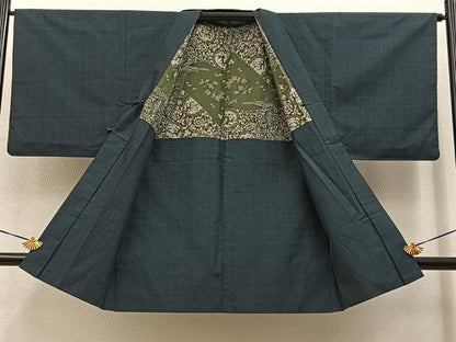 平和屋着物■男性　本場大島紬　アンサンブル　80亀甲　総詰め　正絹　逸品　BAAY3961hj