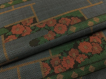 平和屋着物●本場大島紬　7マルキ　エ霞花文　正絹　逸品　BAAY3963hj