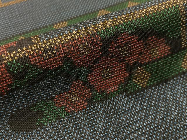 平和屋着物●本場大島紬　7マルキ　エ霞花文　正絹　逸品　BAAY3963hj