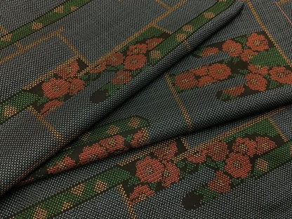 平和屋着物●本場大島紬　7マルキ　エ霞花文　正絹　逸品　BAAY3963hj