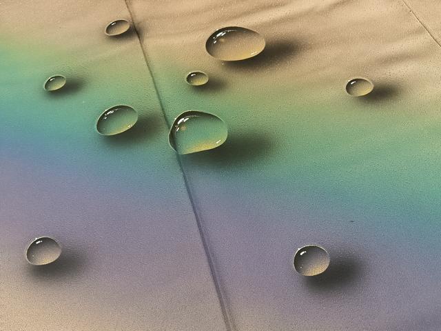 平和屋着物●染色作家　青木龍雲　訪問着　手描き　水玉　暈し染め　金彩　正絹　逸品　BAAY3965hj