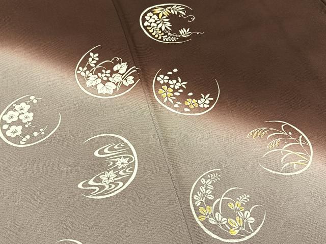 平和屋着物●訪問着　花丸文　暈し染め　金彩　正絹　逸品　BAAY3971hj