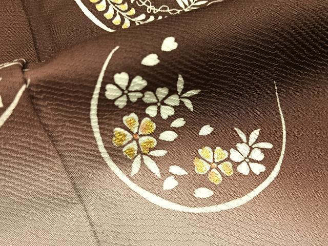 平和屋着物●訪問着　花丸文　暈し染め　金彩　正絹　逸品　BAAY3971hj