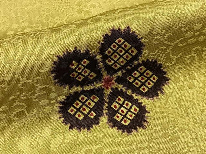 平和屋着物●長襦袢　袷　鹿の子梅文　半衿刺繍　正絹　逸品　未使用　BAAY3975hj
