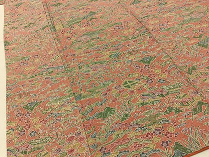 平和屋着物■上質な小紋　御所解文　正絹　逸品　BAAY3978hj