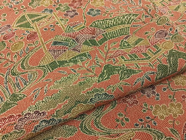 平和屋着物■上質な小紋　御所解文　正絹　逸品　BAAY3978hj