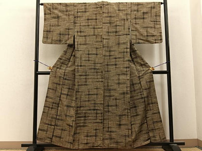 平和屋着物■上質な紬　吉祥文　正絹　逸品　BAAY3990hj