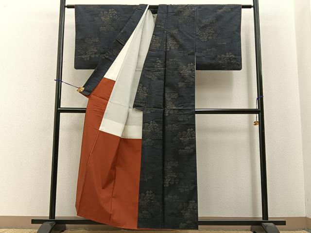 平和屋着物■本場大島紬　風景文　正絹　逸品　BAAY3991hj