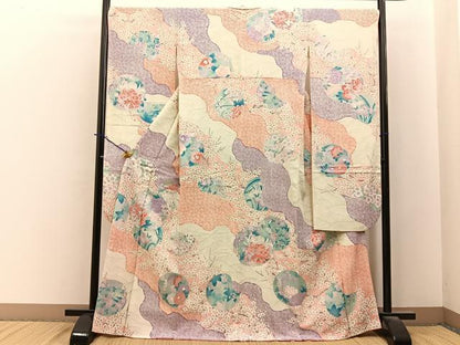 平和屋着物■豪華振袖　駒刺繍　道長花丸文　銀彩　正絹　逸品　未使用　BAAY3995hj