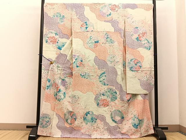 平和屋着物■豪華振袖　駒刺繍　道長花丸文　銀彩　正絹　逸品　未使用　BAAY3995hj