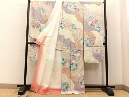 平和屋着物■豪華振袖　駒刺繍　道長花丸文　銀彩　正絹　逸品　未使用　BAAY3995hj