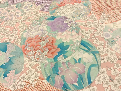 平和屋着物■豪華振袖　駒刺繍　道長花丸文　銀彩　正絹　逸品　未使用　BAAY3995hj