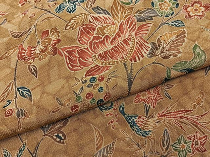 平和屋着物■上質な小紋　鳳凰更紗花文　正絹　逸品　BAAY4000hj