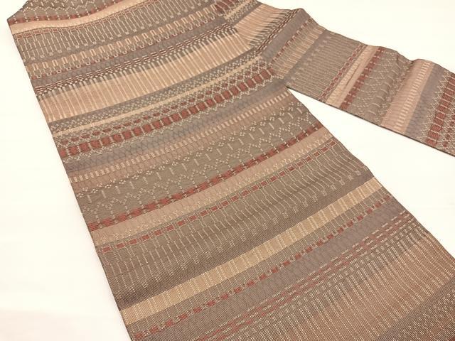 平和屋着物＊夏物　九寸名古屋帯　有職文様　正絹　逸品　BAAY4004hv