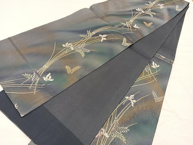 平和屋着物＊夏物　西陣　六通柄袋帯　唐織　草花文　金銀糸　証紙付き　正絹　逸品　BAAY4016hv
