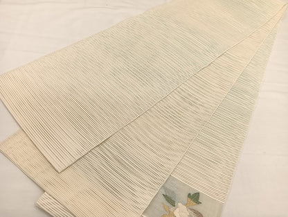 平和屋着物＊夏物　太鼓柄袋帯　絽綴れ　牡丹　金銀糸　正絹　逸品　BAAY4024hv