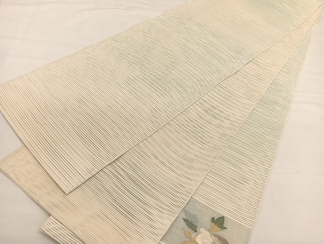 平和屋着物＊夏物　太鼓柄袋帯　絽綴れ　牡丹　金銀糸　正絹　逸品　BAAY4024hv
