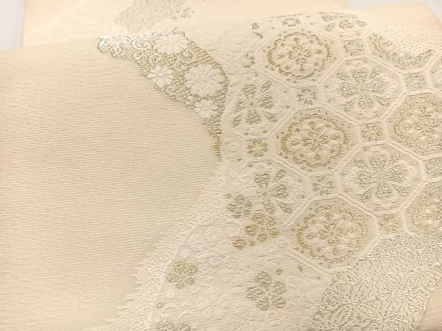 平和屋着物＊夏物　六通柄袋帯　唐織　道長蜀江花文　金銀糸　正絹　逸品　BAAY4026hv