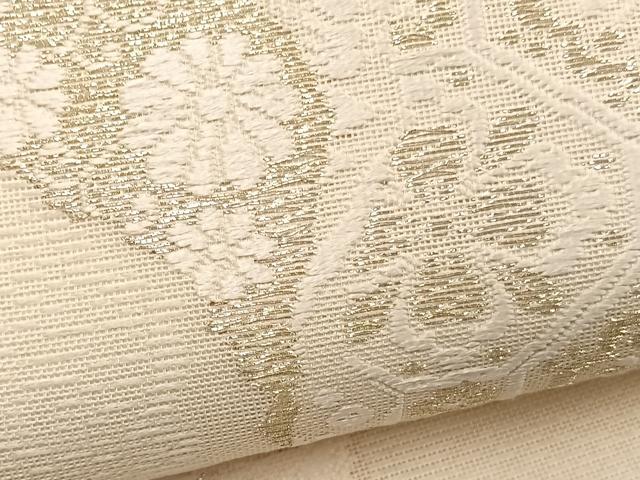 平和屋着物＊夏物　六通柄袋帯　唐織　道長蜀江花文　金銀糸　正絹　逸品　BAAY4026hv