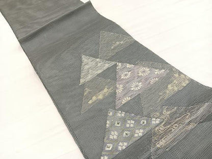 平和屋着物＊夏物　太鼓柄袋帯　すくい織　有職花文　金銀糸　正絹　逸品　BAAY4031hv