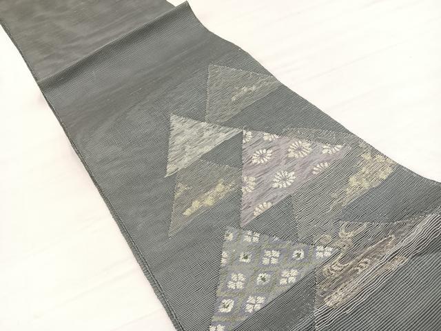 平和屋着物＊夏物　太鼓柄袋帯　すくい織　有職花文　金銀糸　正絹　逸品　BAAY4031hv