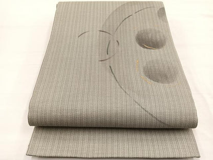 平和屋着物＊夏物　太鼓柄袋帯　丸　金彩　正絹　逸品　BAAY4034hv