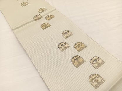 平和屋着物＊夏物　六通柄袋帯　唐織　経真綿織　動物花文　正絹　逸品　未使用　BAAY4037hv
